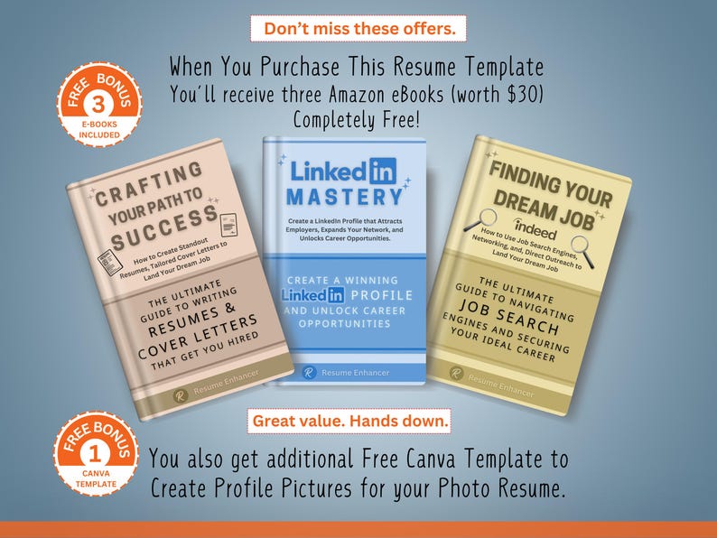 Op de afbeelding: Afbeelding van drie boeken: "Crafting Your Path to Success", "Linked In Mastery" en "Finding Your Dream Job". De afbeelding bevat tekst met de tekst "Mis deze aanbiedingen niet" en "Grote waarde. Zonder twijfel."