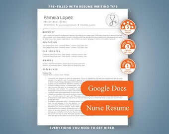 Nurse Manager Resume Template Google Docs ATS Friendly Nursing Leadership Director CV Management Bundle