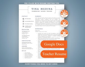 Szablon CV studenta-nauczyciela: Dokumenty Google, pakiet CV dla praktyków klinicznych przyjazny dla systemu ATS