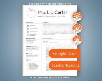 Szablon CV nauczyciela, list motywacyjny, Dokumenty Google, CV nauczyciela szkoły średniej