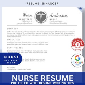 RN Resume Template Nurse, Nurse Resume Template Google Docs, Simple, Clear, Nursing Resume New Grad, CNA Resume Design Photo, Doctor Resume