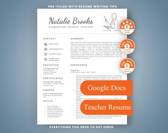 Szablon CV nauczyciela sztuki: Dokumenty Google, pakiet CV nauczyciela muzyki zgodny z systemem ATS