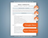 ATS Friendly Google Docs Resume Template, Project Manager CV (Digital Download)