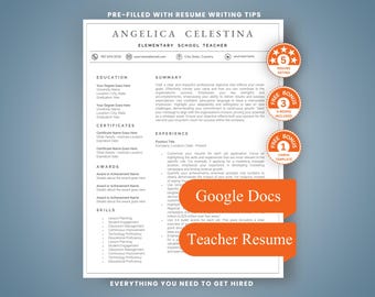 Special Education Teacher Resume Template: Google Docs, ATS-Friendly SPED & Counselor CV Bundle