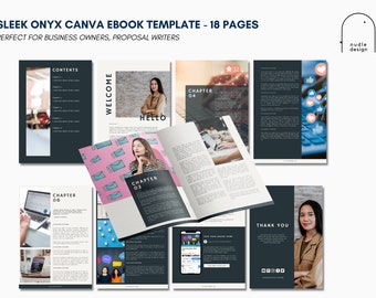 Sleek Onyx Canva Ebook Template: 18-Page Business Guide (Digital Download)