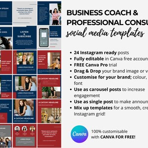 Businesscoach, professional, consultancy, branding Instagram Canva-sjablonen voor sociale media