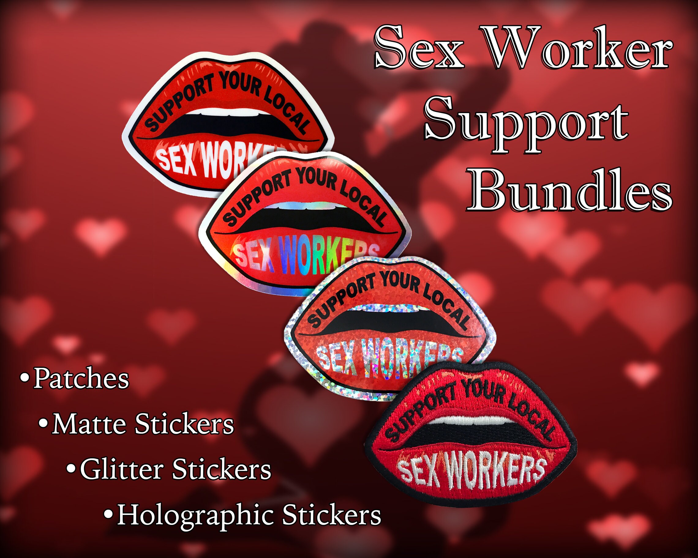 Sex Worker Support Bundles | Stickers & Patches | Discount Prices