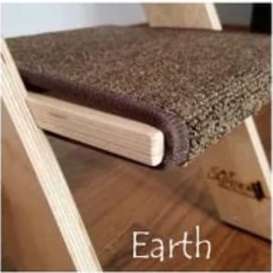 Cat Ladder - 3 Step Walnut Hardwood | Handcrafted High-Quality Ladder for Cats | Beautifully Designed Pet Furniture Complements Any Décor image 3