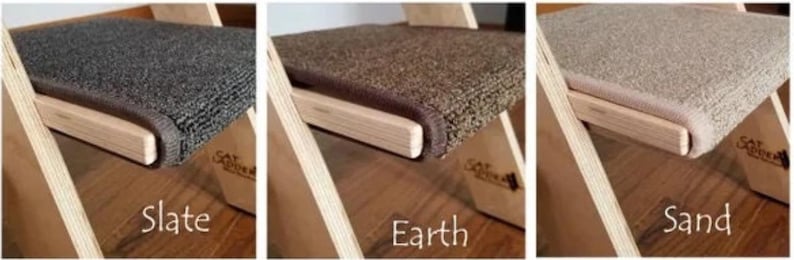 Cat Ladder - 3 Step Walnut Hardwood | Handcrafted High-Quality Ladder for Cats | Beautifully Designed Pet Furniture Complements Any Décor image 3