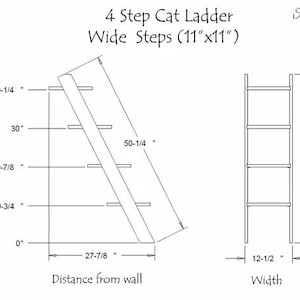 Cat Ladder 4 Step Pine, Customizable Beautifully Designed Pet Furniture Handcrafted High-Quality Ladder for Cats Perfect Window Seat image 5