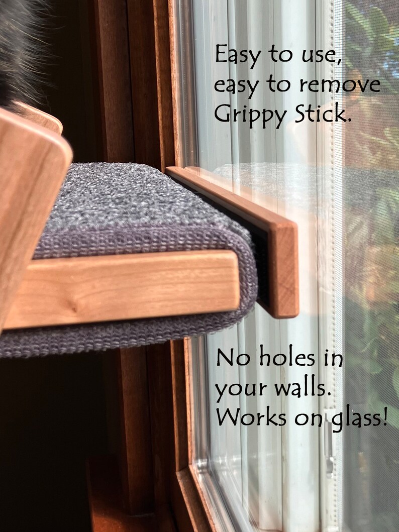 Cat Ladder - 3 Step Walnut Hardwood | Handcrafted High-Quality Ladder for Cats | Beautifully Designed Pet Furniture Complements Any Décor image 5
