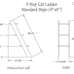 Cat Ladder - 3 Step Walnut Hardwood | Handcrafted High-Quality Ladder for Cats | Beautifully Designed Pet Furniture Complements Any Décor image 9
