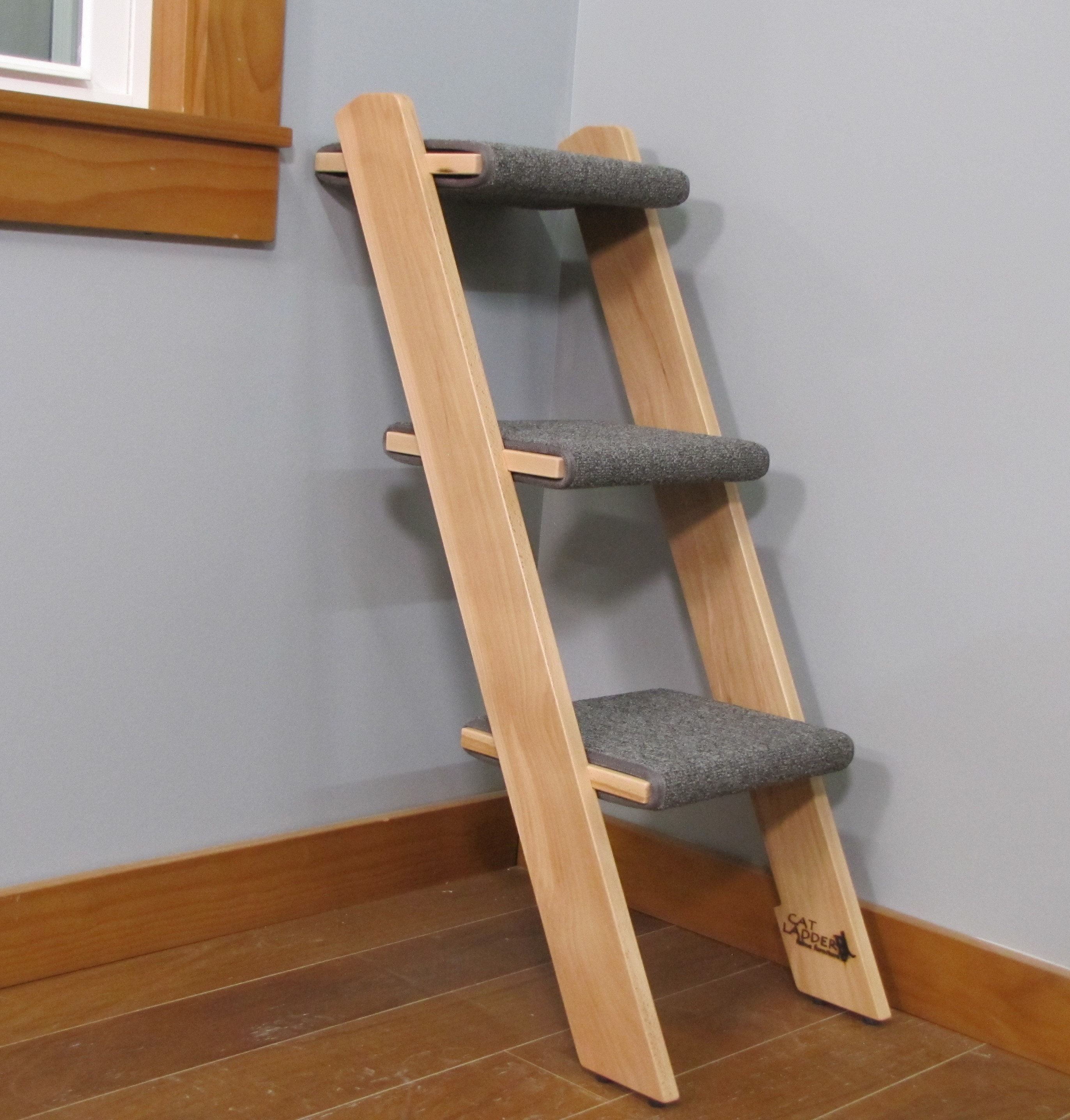 Cat Ladder 3 Step Beech Hardwood Handcrafted High quality Ladder for Cats Beautifully Designed Pet Furniture Complements Any Decor Etsy