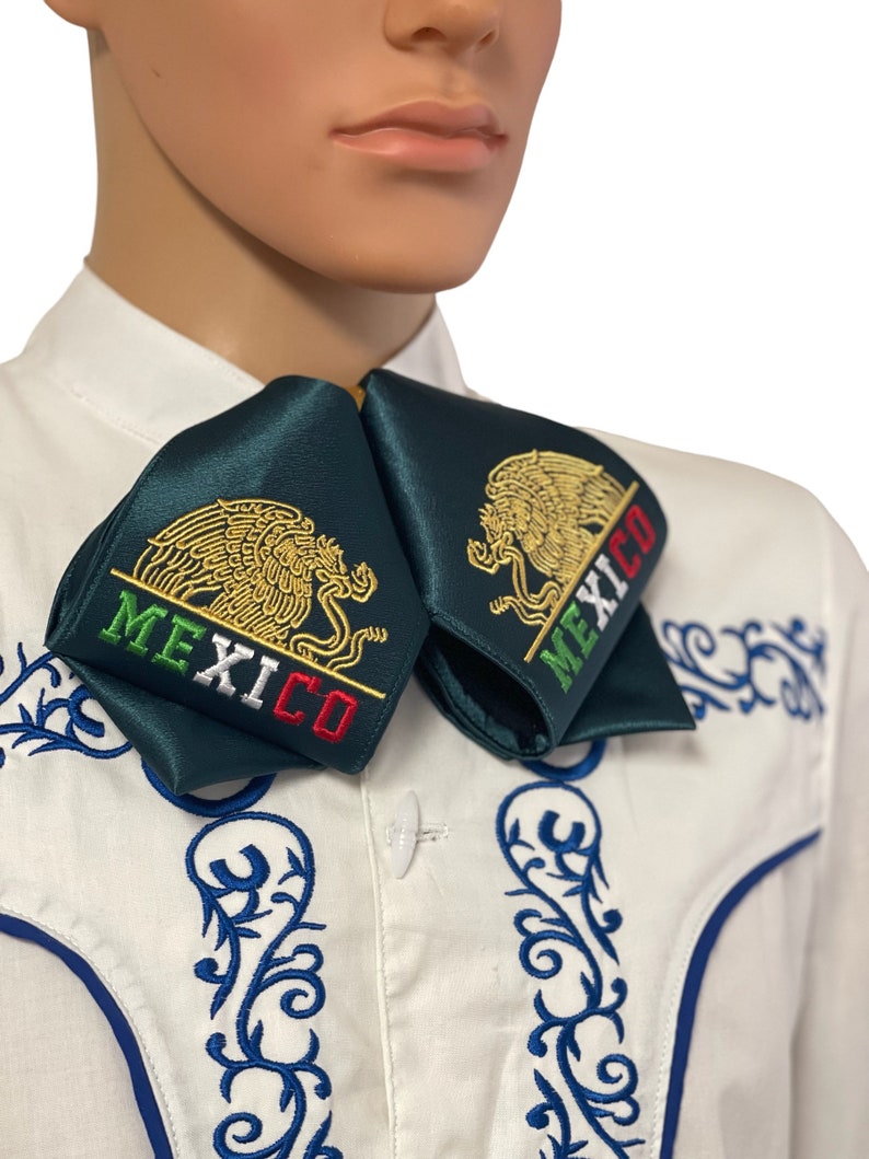 Adult 
Mexican Charro Bow Tie 100% Polyester Ivory/Gold  601601