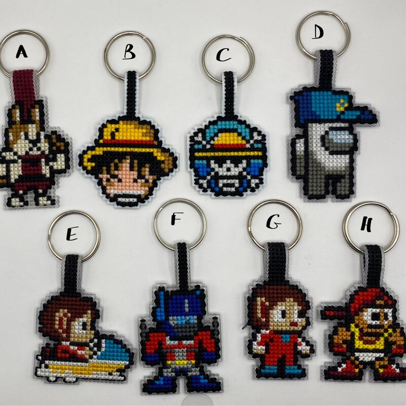 Pixel Art Key Ring - Etsy UK