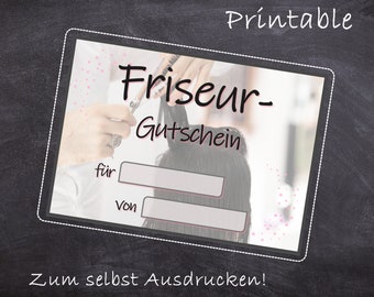 Gutschein Friseur Etsy