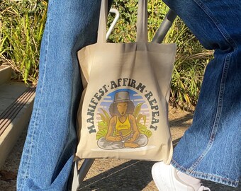 tote bag for yoga meditation school uni beach