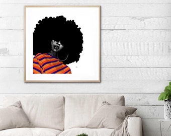 NADIRA, African Art, African American Art, Afrocentric Art, African Artwork, African Woman, Black Art Print, African Art Wall Decor