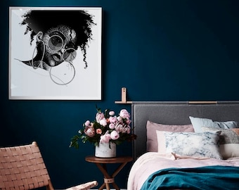 african art, black artists, black girl art, black art, african wall art, afrocentric art, black girl wall art, etsy wall art, black girl