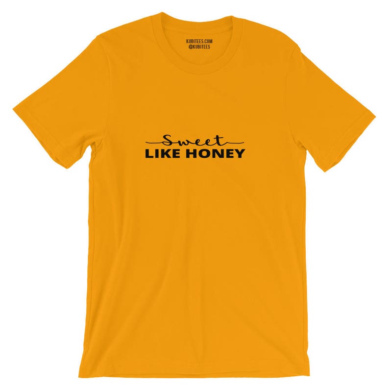 Sweet Like Honey, Pretty Graphic Tees, Gold Shirt, kubitees, Black and Gold Shirt, Gold Shirt Women, Melanin Shirt, Black Girl Magic Shirt