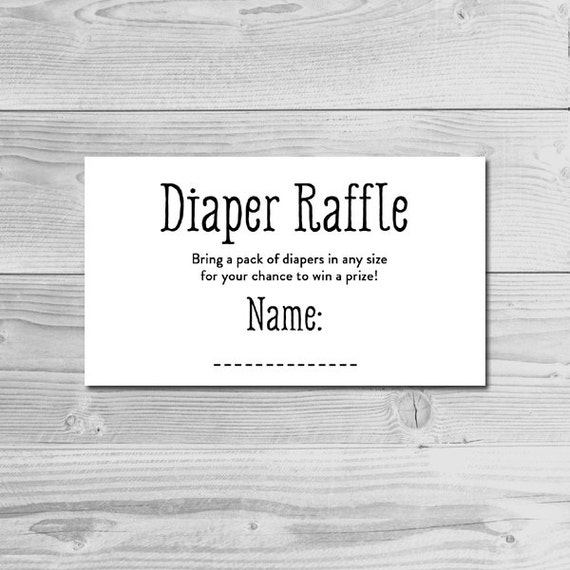 plain black and white baby shower inserts diaper raffle tickets instant download printable gender neutral plain raffle tickets