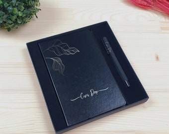 Carnet de notes personnalisé comme cadeau pour les femmes, carnet personnalisé et coffret cadeau