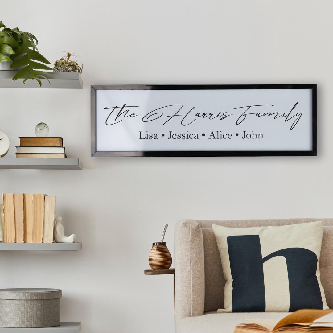 Personalized Family Name Sign – Custom Acrylic Wall Decor - Etsy