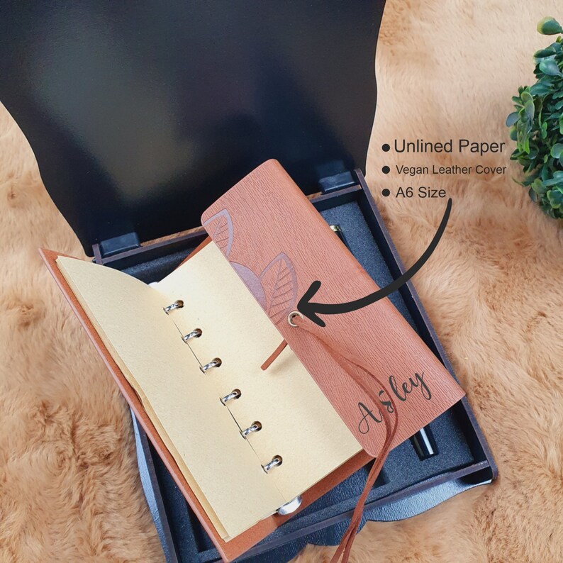 Personalized Journal Notebook and Pen Custom Notepad and Pen Gift Set