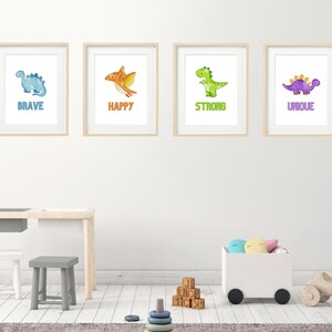 Set of 5 Dinosaur Digital Prints, Digital Download, Kids Wall Art, Nursery Prints, Boys Wall Art, Dino Wall Art, Dinosaurs, Boys Art Prints