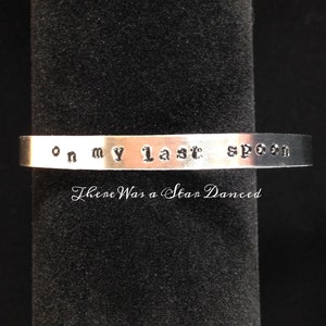 Pulseras de manguito de aluminio Spoon Theory - Spoonie - enfermedad crónica - dolor crónico
