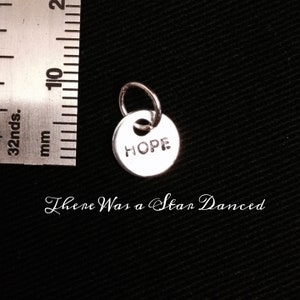 Sterling Silver Tiny Word Charm - Pendant - Tag - Hope - Love - USA - Wish