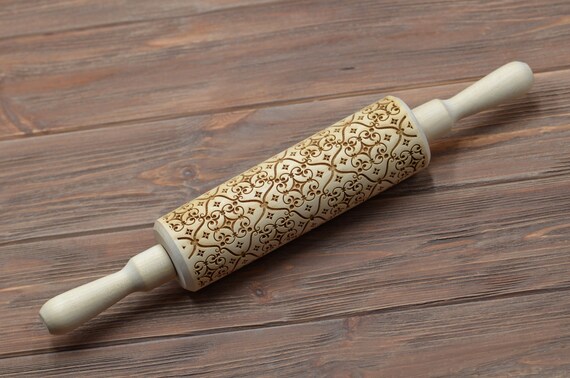 Gorgeous Decorative Pattern Rolling Pin Embossed Rolling Pin Etsy