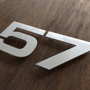 Metal House Numbers raw finish aluminum for outdoor use, House Décor numbers, Front Door Numbers décor, Modern house address numbers