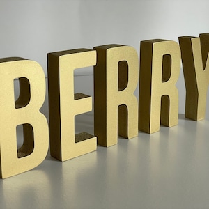 GOLD thick letters for wall decor.Big or small letters for Office, Restaurant,Bar or Home Décor.Black,Gold,White PVC letters.Raised letters