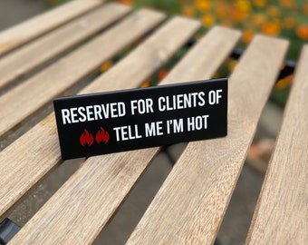 Personalized RESERVED metal sign, Outdoor aluminum sign with custom text, Restaurant, bar table signs, Custom logo sign, Office name sign