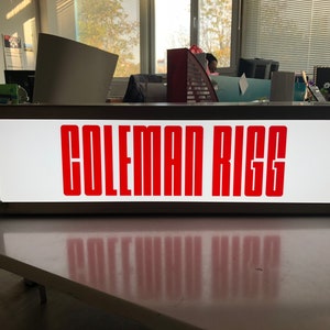 Store Front Light Box Sign. Company LED Sign. Bar Restaurant Light up ...