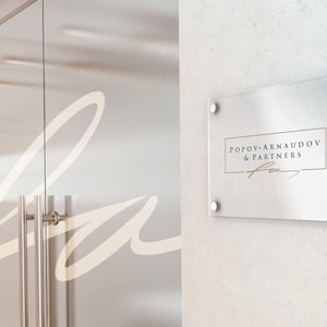 Modern office sign with logo. Company business sign. Door sign. Acrylic wall sign with company log design. Door nameplates, Staff signages