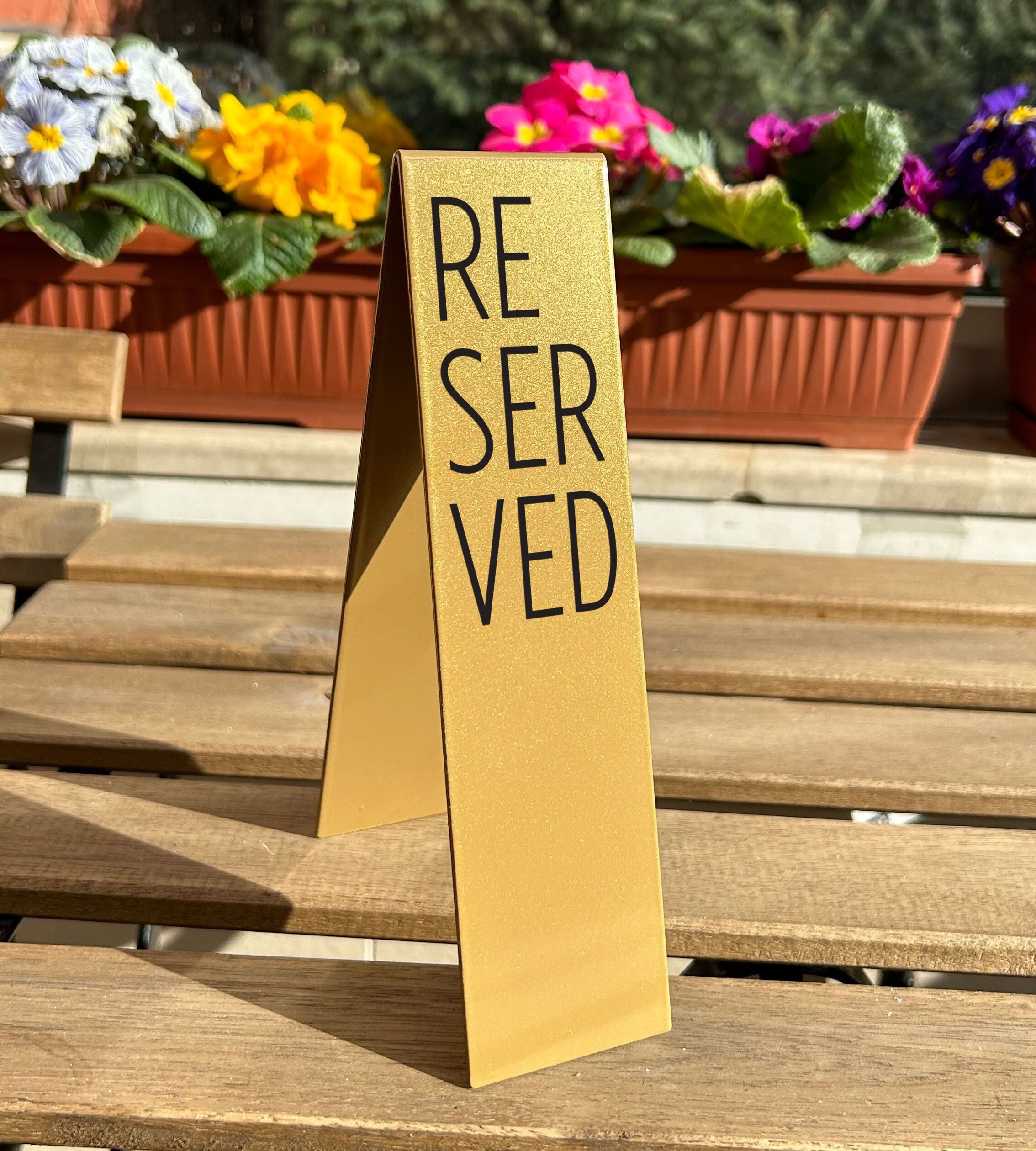 Produktbild von UNICRAFTALE 5x Reserviert Schild Aus Edelstahl – Doppelseitig Für Restaurants, Hochzeiten & Events