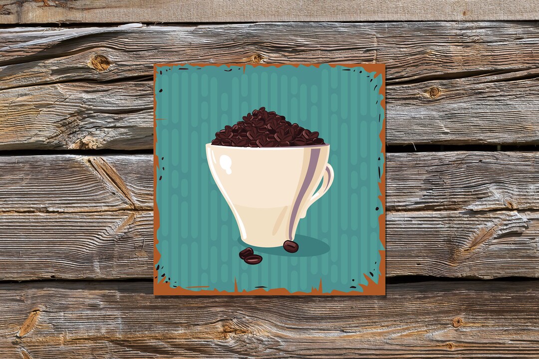 Coffee Wall Decor 3 Designs in the Same Color Vintage Retro Sign