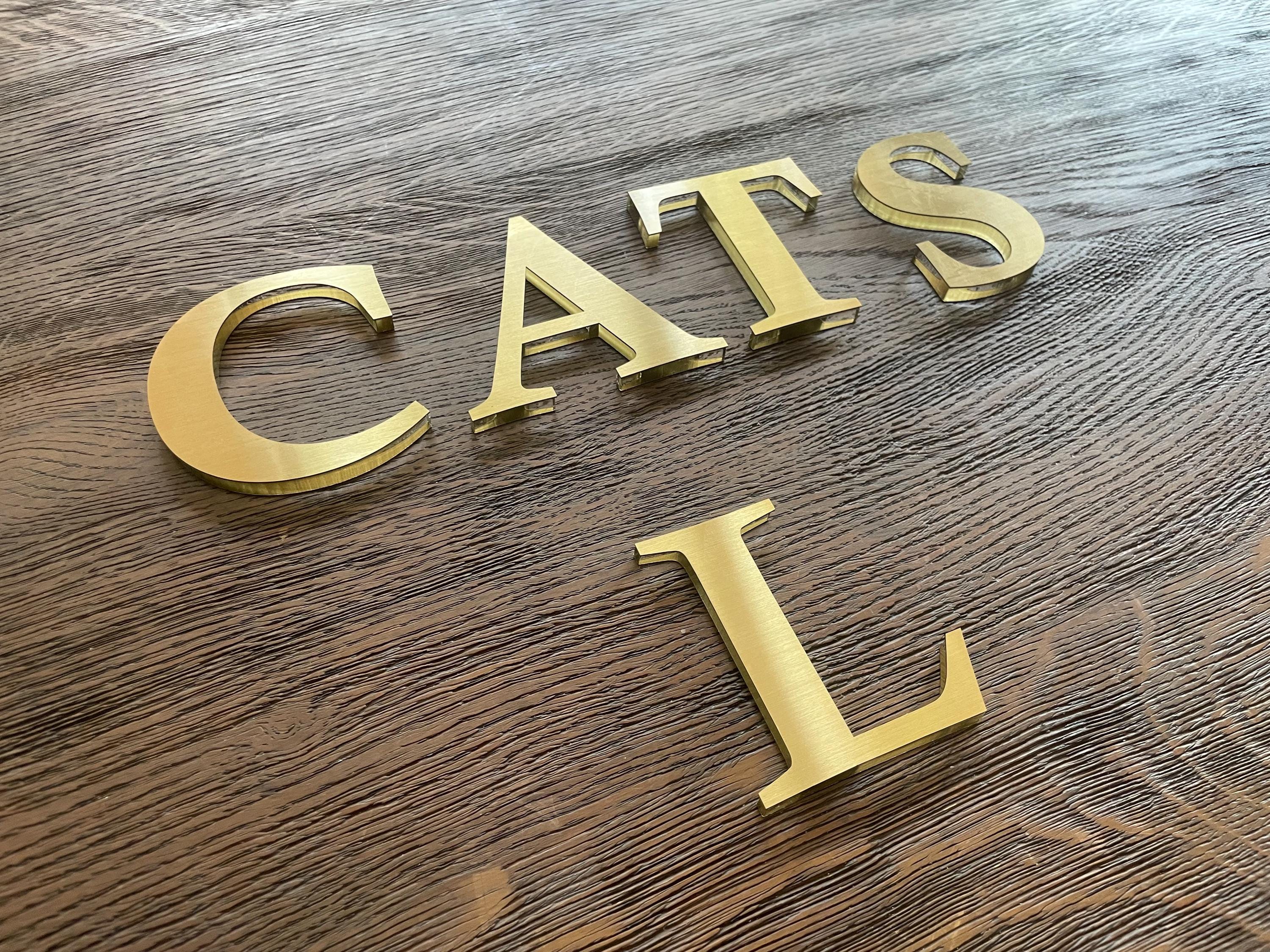 Shiny Gold Letters,wall Décor Thick Letters,beauty Salon Acrylic