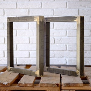 Furniture legs - Set of 2 metal legs for bench, bench legs, coffee table legs, desk legs