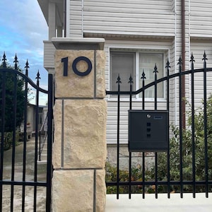 Vintage Art Deco Metal House Numbers raw finish aluminum for outdoor use House Décor Front Door décor Retro home decor, Vintage house style
