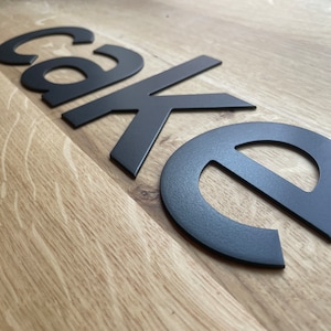 Custom metal letters or numbers, Your text metal letters, Big small letters in brushed aluminum or painted, Outdoor & indoor metal letters