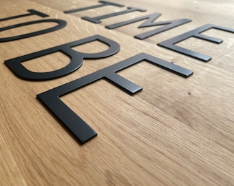 Black or brushed metal letters, Painted metal letters for inside & outside, Aluminum cutout letters, Big or small aluminum letters