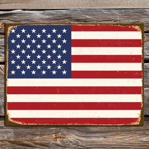 USA flag sign, Flag of the United States Sign