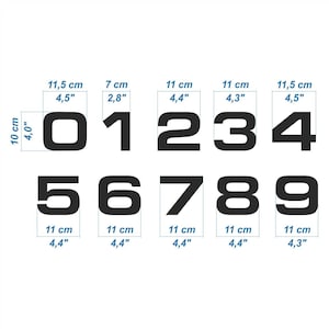 Set of House Numbers, House Number Sign, Address sign, Modern house numbers, Outdoor indoor thick numbers image 7