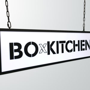 Illuminated  Signs Retro Light box Sign: black sides custom text custom size Cinema Lightbox, Light Box Weddings, Parties lightbox, Light Up