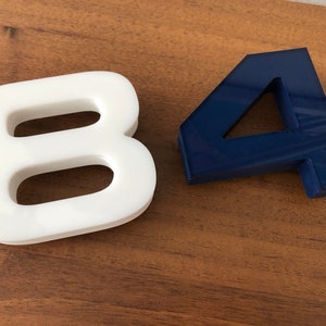 Address sign large thick house numbers set