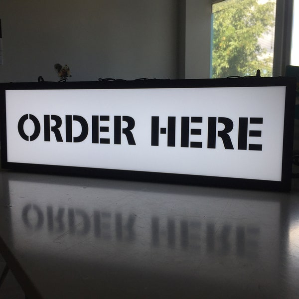 Outdoor Light Box Sign Etsy