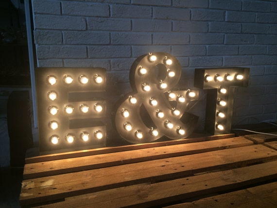 15 Inches Large Letters Light Marquee - Etsy